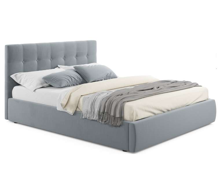 Кровать Selesta 140х200 серого цвета с матрасом