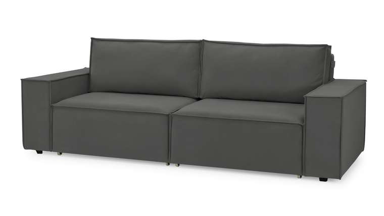 Прямой диван-кровать Софт 2 графитового цвета