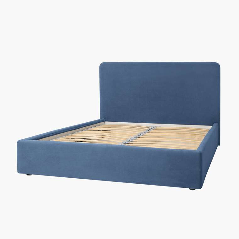 Кровать Cozy 180х200 синего цвета без подъёмного механизма