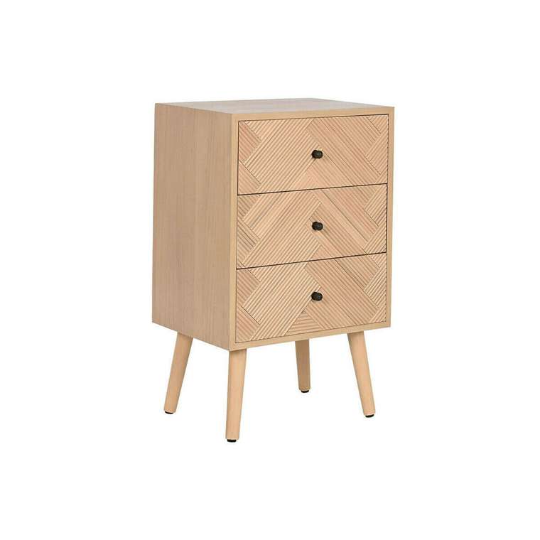 Ночной столик Натуральный Древесина павловнии Деревянный MDF 42 x 34 x 70 cm