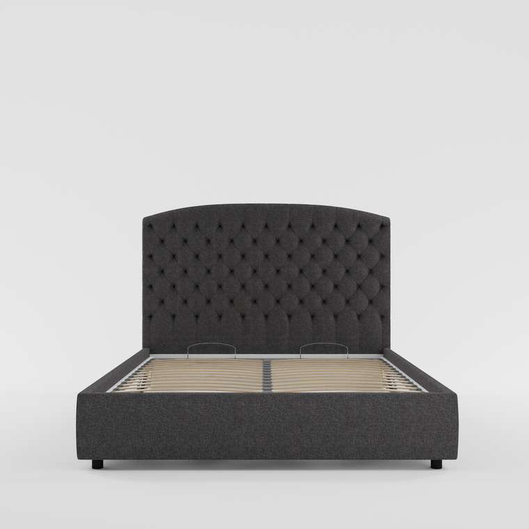 Кровать Lazy Lite 160х200 темно-серого цвета с подъемным механизмом