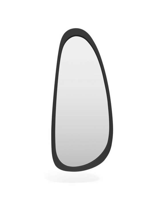 Настенное зеркало Asym 52х123 черного цвета