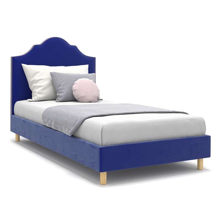 Односпальная кровать Tiana синего цвета 90х200