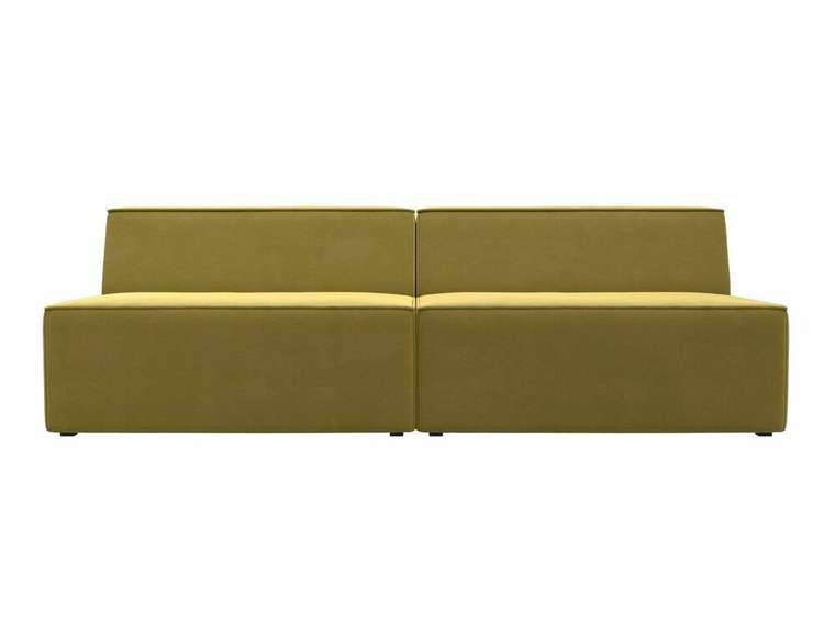 Прямой модульный диван Монс желтого цвета