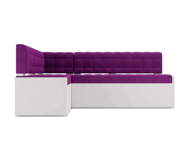 Угловой диван-кровать Ганновер М бело-фиолетового цвета левый угол