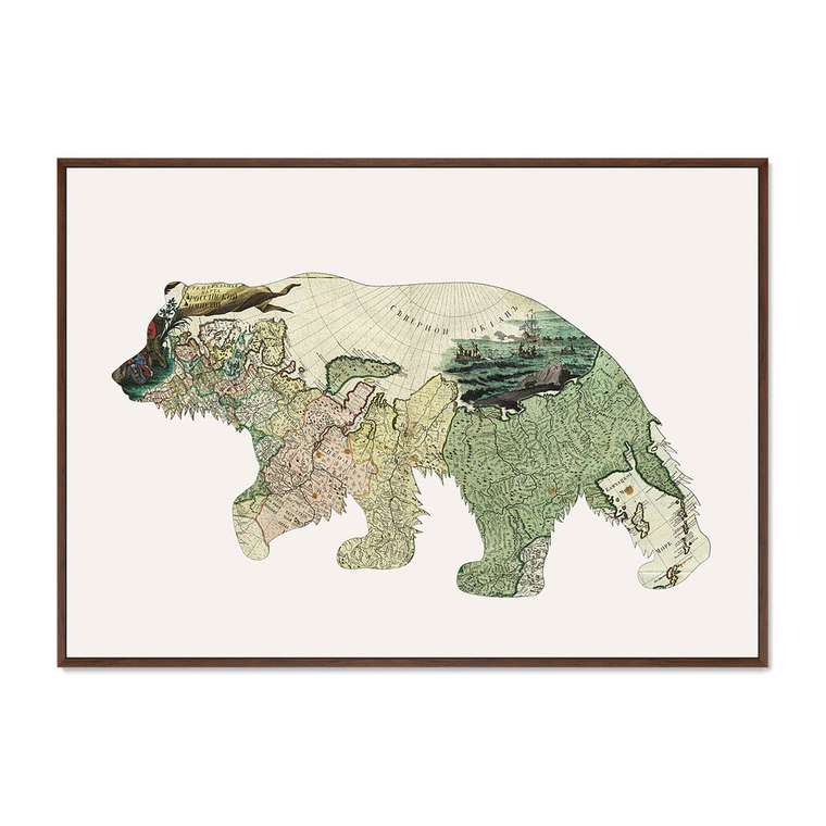 Репродукция картины на холсте Большая Россия, Хозяин тайги, 2016г.