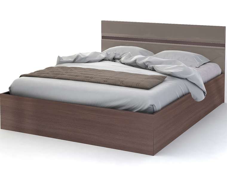 Кровать Вегас 160х200 светло-коричневого цвета