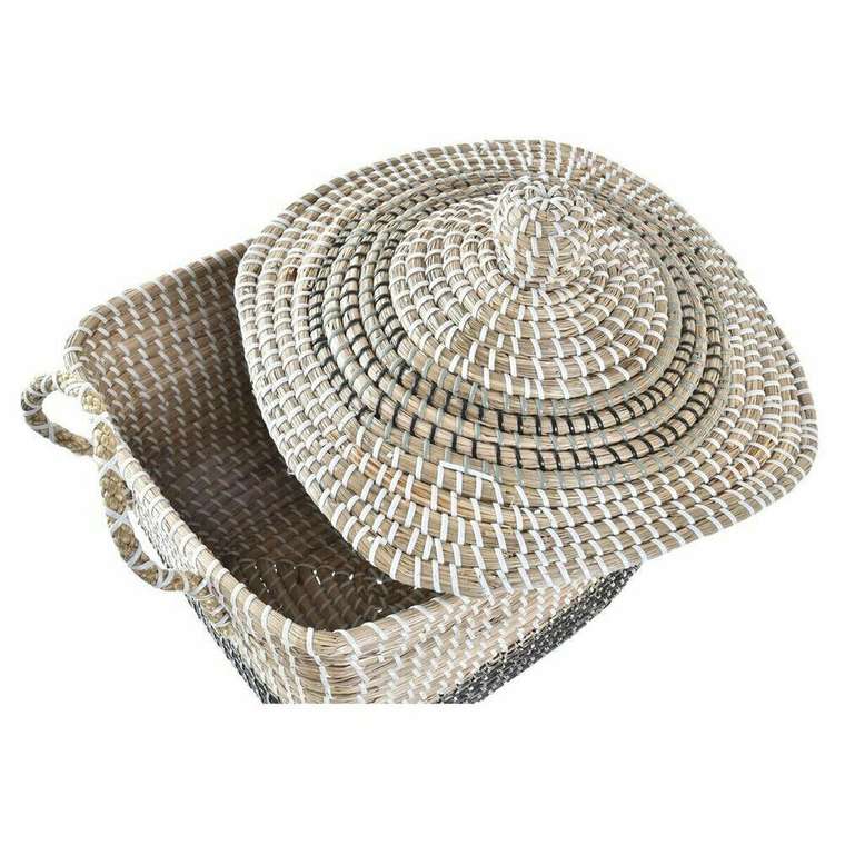 Декоративная корзина Серый Натуральный Морская трава Boho 45 x 35 x 43