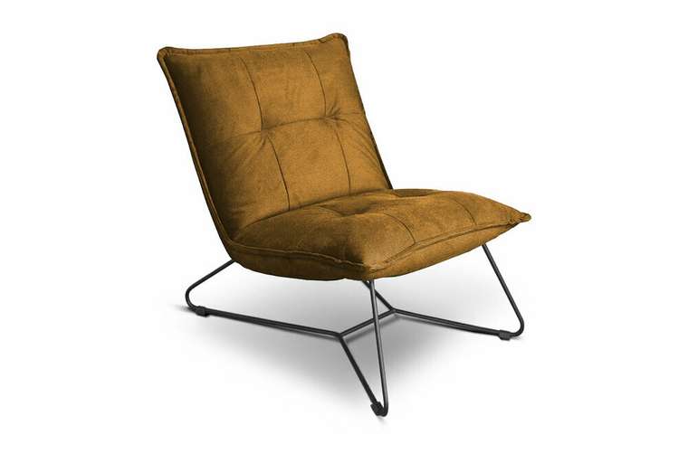 Кресло Чарли горчично-коричневого цвета