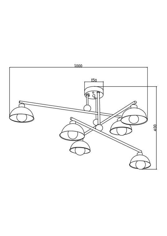 Люстра Freya FR4007PL-06B Cross Loft