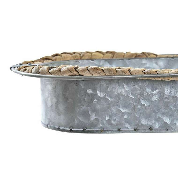 Блюдо Серый Коричневый Железо волокно (51 x 26 x 7 )