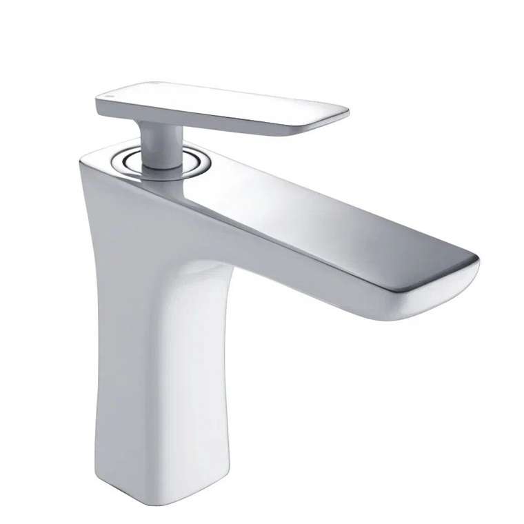 Смеситель для раковины Rose R16F R1601F, белый/хром