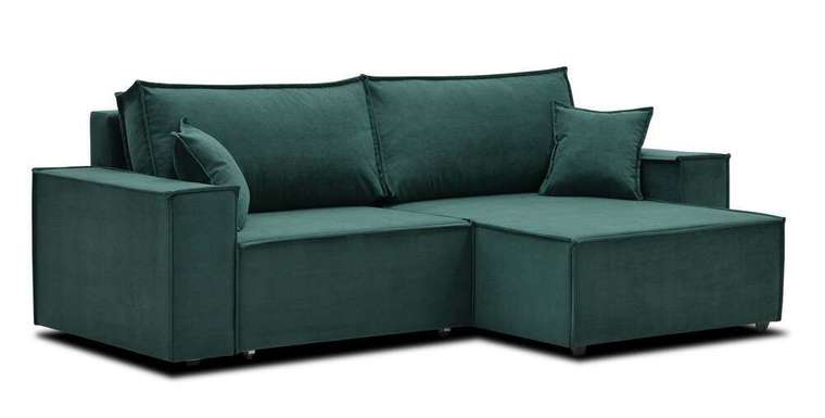 Угловой диван-кровать Фабио зеленого цвета