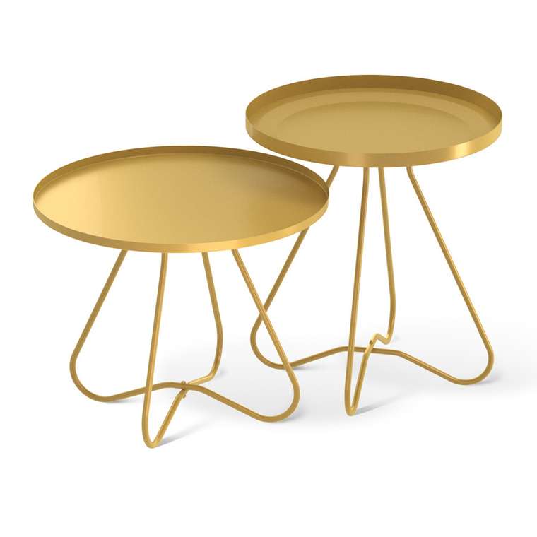 Комплект кофейных столиков Ансбах золотого цвета