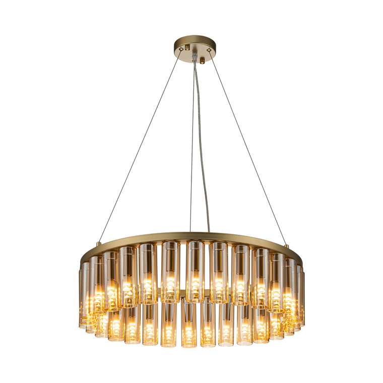 подвесная люстра Slang золотой металл, стекло 30*G9LED*2W, 2100LM, 3000K, included