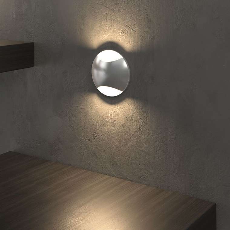 Подсветка для лестниц и дорожек алюминий Step 3 серого цвета