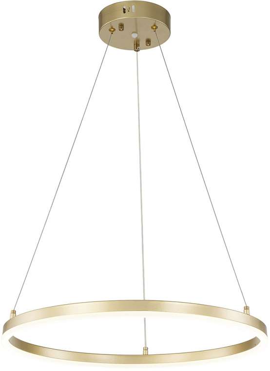 Подвесная люстра с пультом золотой (+ночной режим) с пультом Escada Void 10254/1LED 43W Gold APP (Умный дом) кольцо