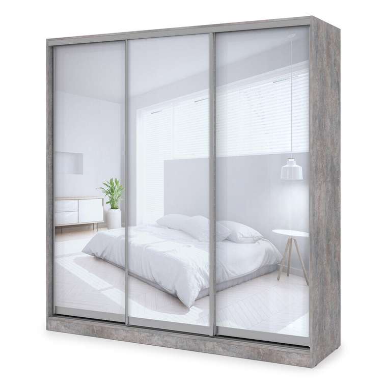 Шкаф-купе Comfort 21.6 серого цвета