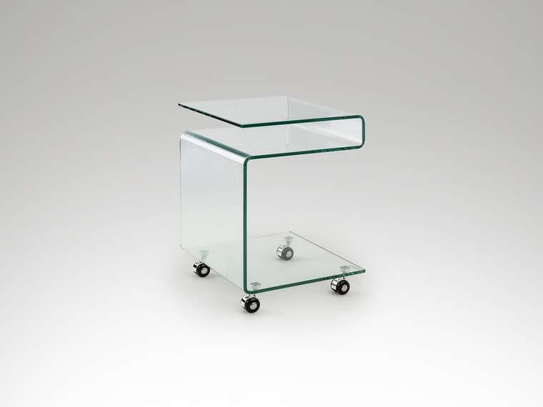 Кофейный столик на колесиках Glass из стекла