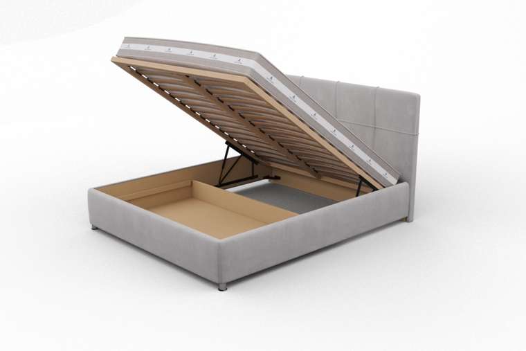 Кровать Пантеон 160x200 серого цвета с подъёмным механизмом