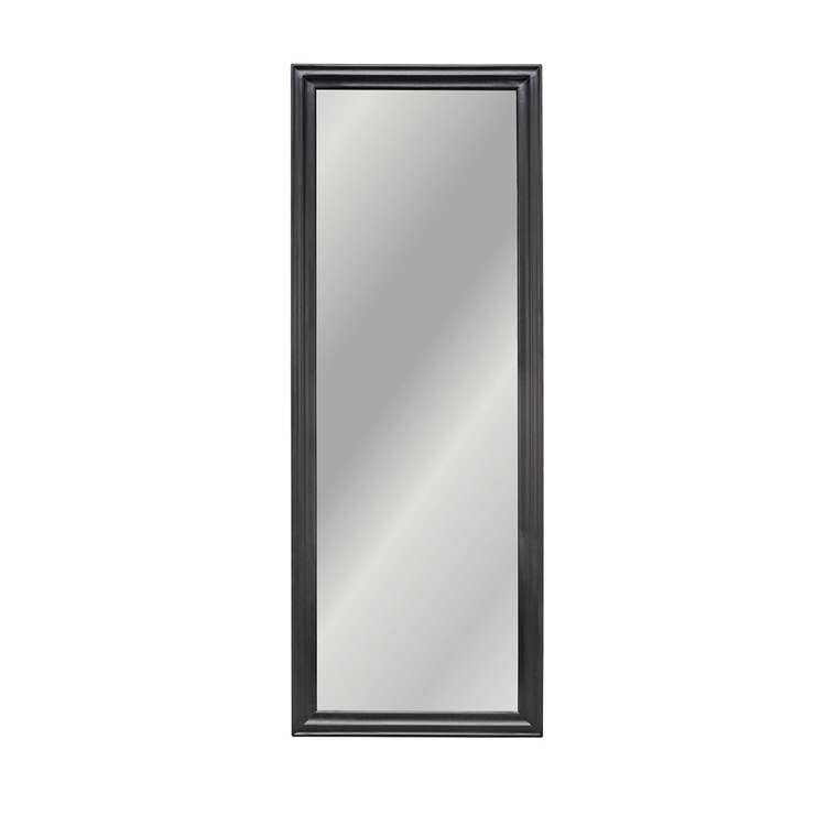 Настенное зеркало Мира 52х140 в раме черного цвета