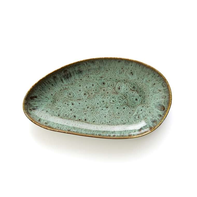 Комплект из четырех тарелок Fara зеленого цвета