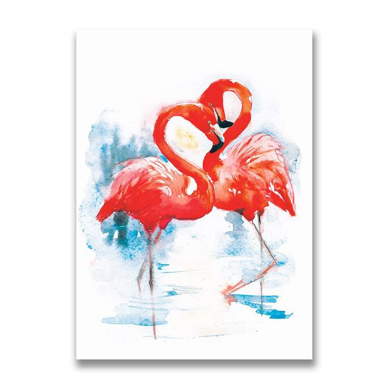 Картина на холсте Пара фламинго 50х70 см
