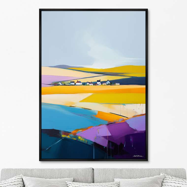 Репродукция картины Landscape Collection, Lines of fields, No 1, 2024г.