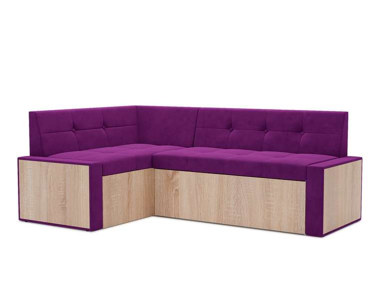 Угловой диван-кровать Таллин L фиолетового цвета левый угол 