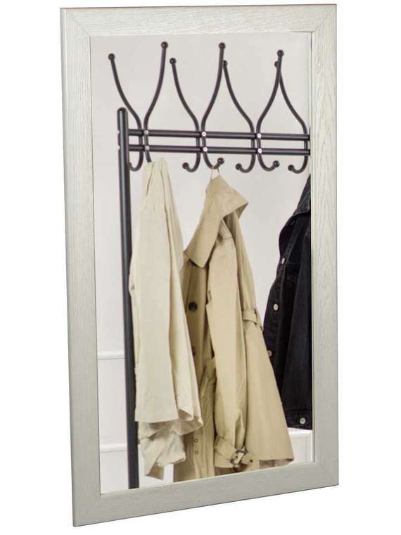 Настенное зеркало Берже 65х105 цвета белый ясень