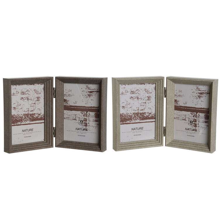 Фоторамка Home ESPRIT Коричневый Бежевый Стеклянный полистирол город 25 x 3 x 18 cm (2 штук)