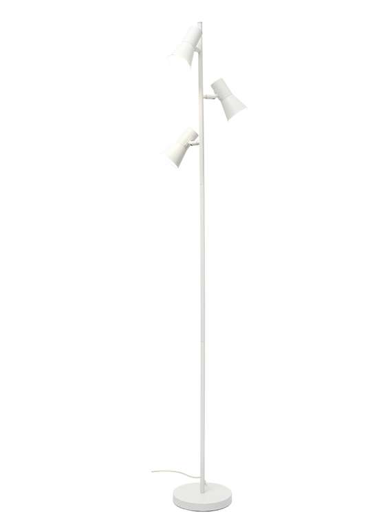 Светильник напольный Modern белого цвета с тремя плафонами 