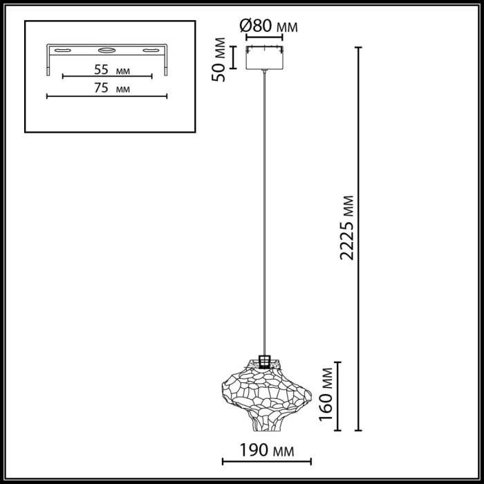 Подвесной светильник светодиодный Odeon Light Ordi 5107/3L антич.бронза/прозрачный металл/стекло LED x 3W 4000K