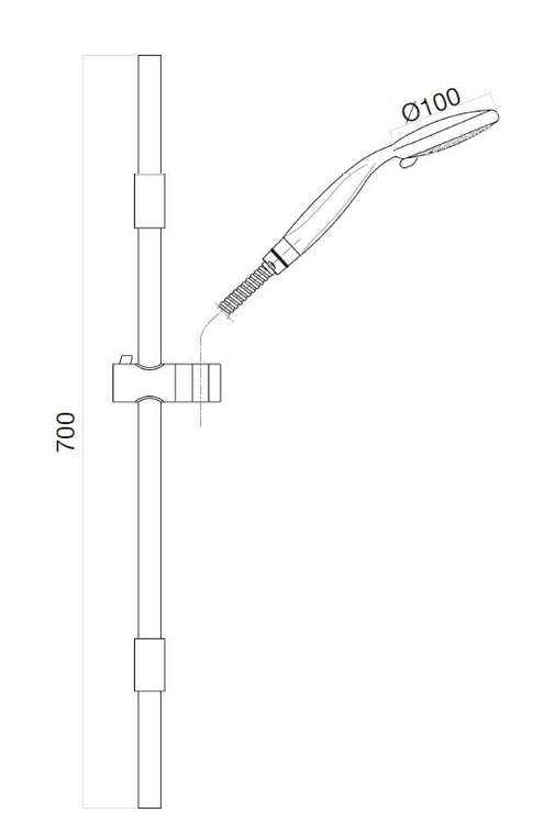 Душевой гарнитур Webert Shower Set AC0589560, черный