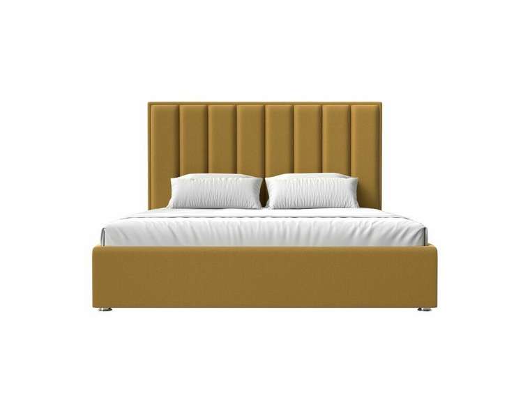 Кровать Афродита 160х200 с подъемным механизмом желтого цвета