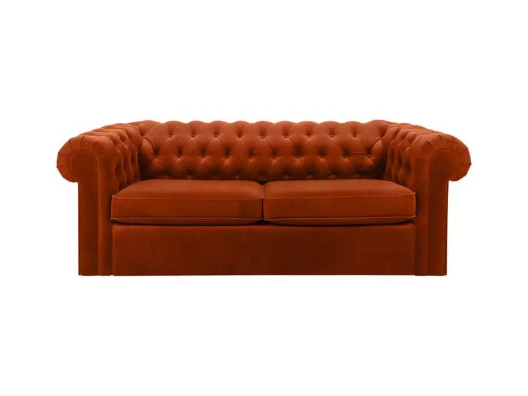 Диван Chesterfield терракотового цвета