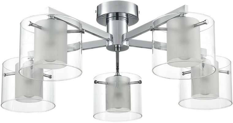 Потолочная люстра Lumion Verdi 8261/5C металл/стекло, хром/прозрачный E14 5*40W 220V
