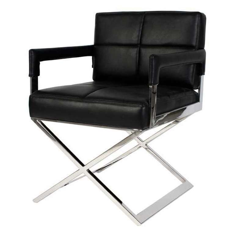 Черное кресло Eichholtz Chair Desk Cross