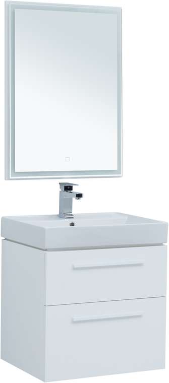 Комплект мебели для ванной комнаты Nova белого цвета