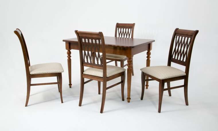 Обеденная группа Вивальди 120 бежево-коричневого цвета