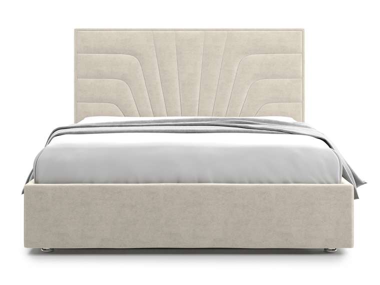 Кровать Premium Milana 140х200 бежевого цвета с подъемным механизмом
