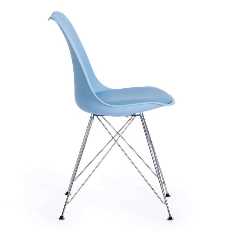 Стул Tulip Iron Chair голубого цвета