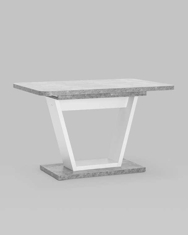Обеденный раскладной стол Vector бело-серого цвета