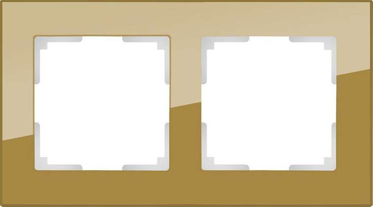 Рамка из стекла на 2 поста Favorit бронзовый WL01-Frame-02