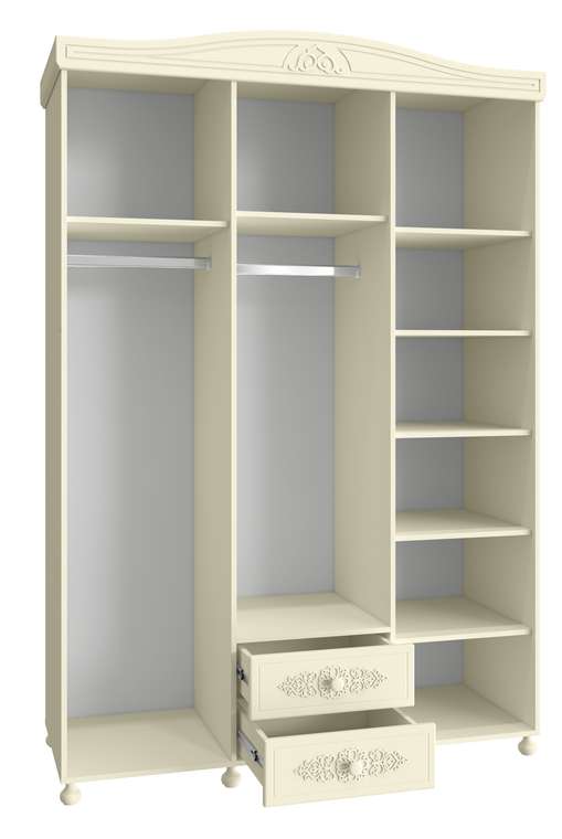 Шкаф с зеркалом Ассоль плюс цвета ваниль