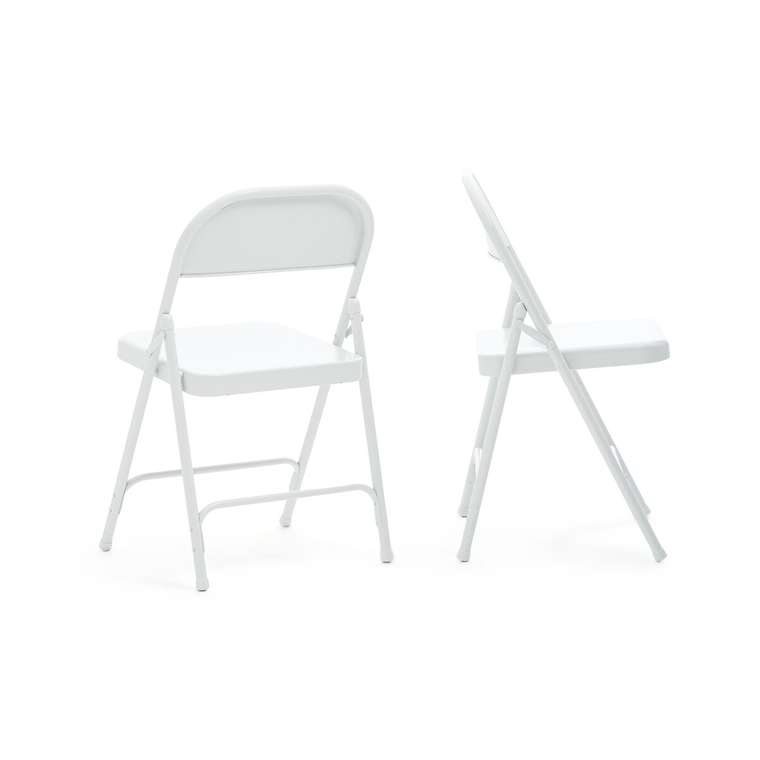 Комплект из двух стульев складных Peseta белого цвета