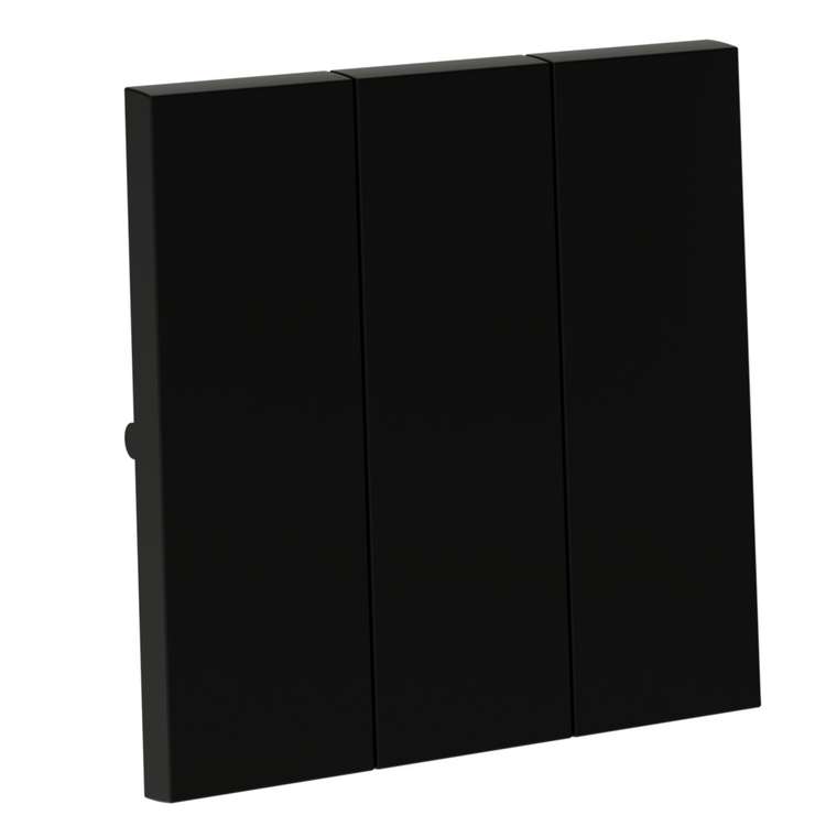 Клавиши для выключателя/переключателя трехклавишного, S70 (черный матовый)