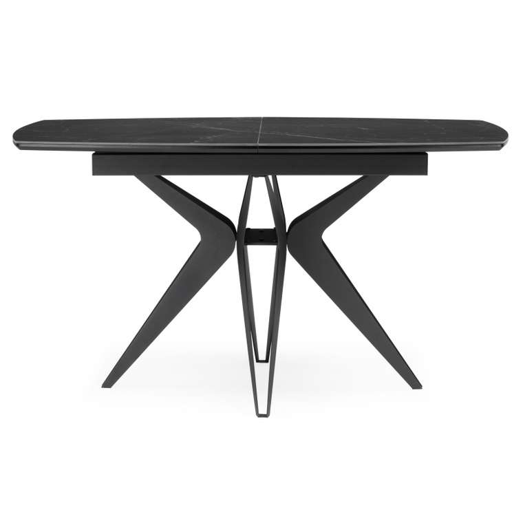 Раздвижной обеденный стол Риполь 160 черного цвета