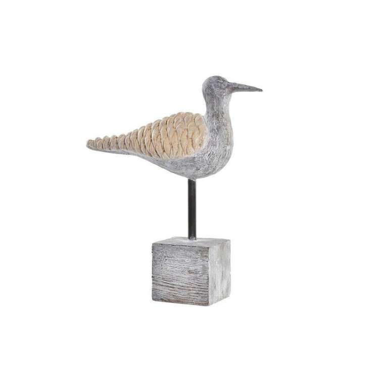 Декоративная фигура Серый Натуральный Птица Средиземноморье 23 x 9 x 26,7 cm