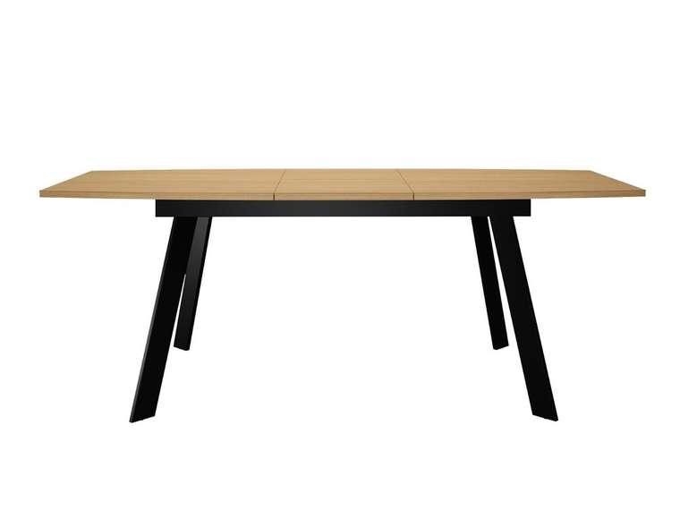 Раздвижной обеденный стол DikLine XL160 черно-бежевого цвета